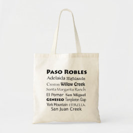 Bolso De Tela Tote del País Vino Paso Robles