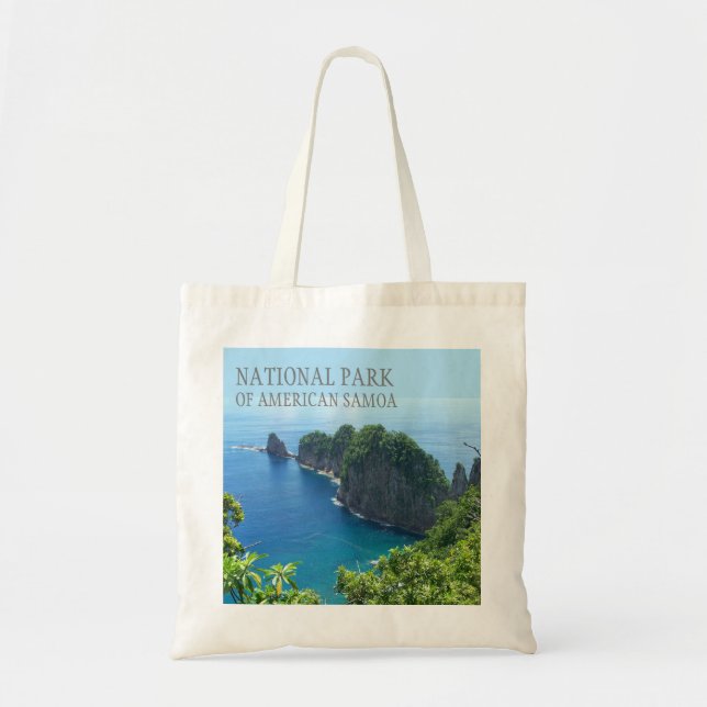 Bolso De Tela Tote del Parque Nacional de Samoa Americana (Frente)