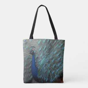 Bolso De Tela Tote del pavo real