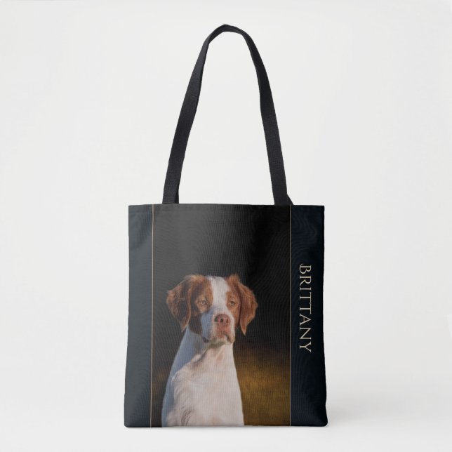 Bolso De Tela Tote del perro de aguas de Bretaña (Anverso)
