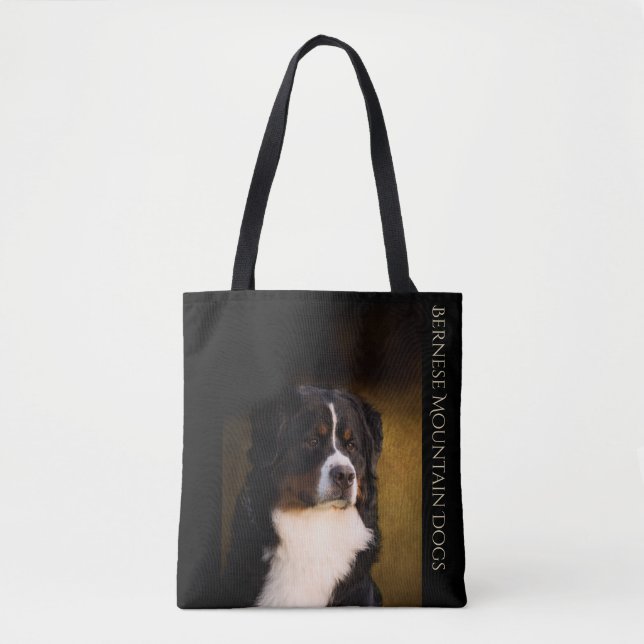 Bolso De Tela Tote del perro de montaña de Bernese (Anverso)