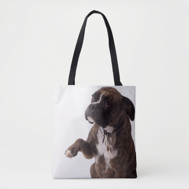 Bolso De Tela Tote del perro del boxeador (Anverso)