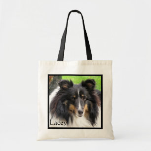 Bolso De Tela Tote del perro pastor de Shetland
