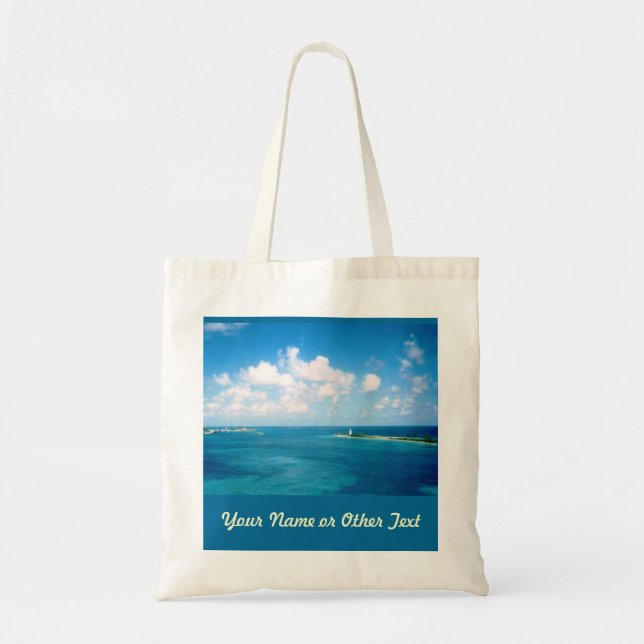 Bolso De Tela Tote del personalizado del puerto de Nassau (Frente)