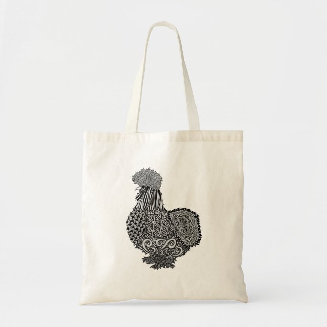 Bolso De Tela tote del pollo del silkie (Frente)