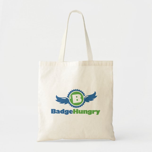 Bolso De Tela Tote del presupuesto de BadgeHungry (Frente)
