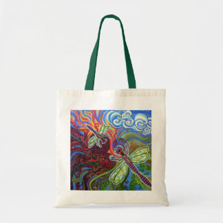 Bolso De Tela Tote del presupuesto de dos libélulas