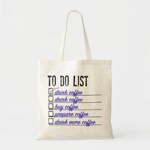 Bolso De Tela Tote del presupuesto de la A-hacer-lista del café