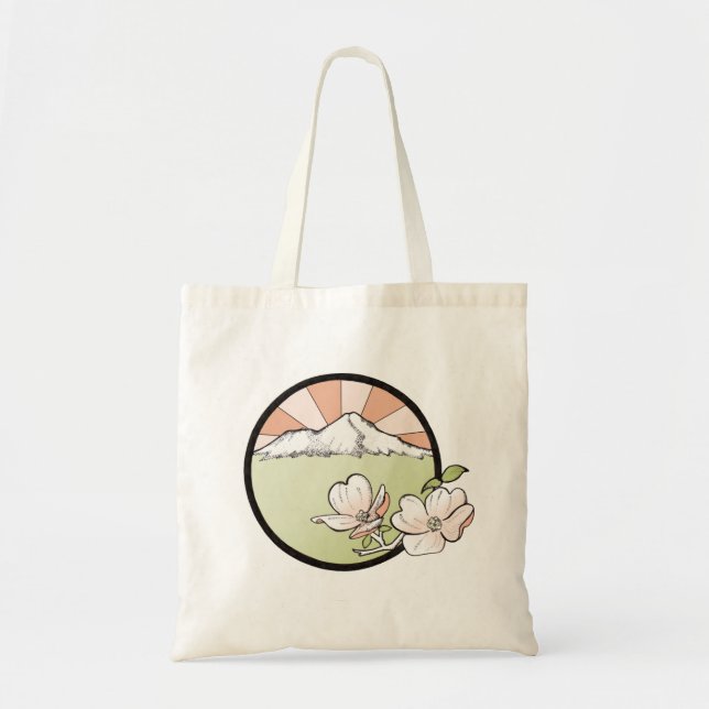 Bolso De Tela Tote del presupuesto de la salida del sol de (Frente)