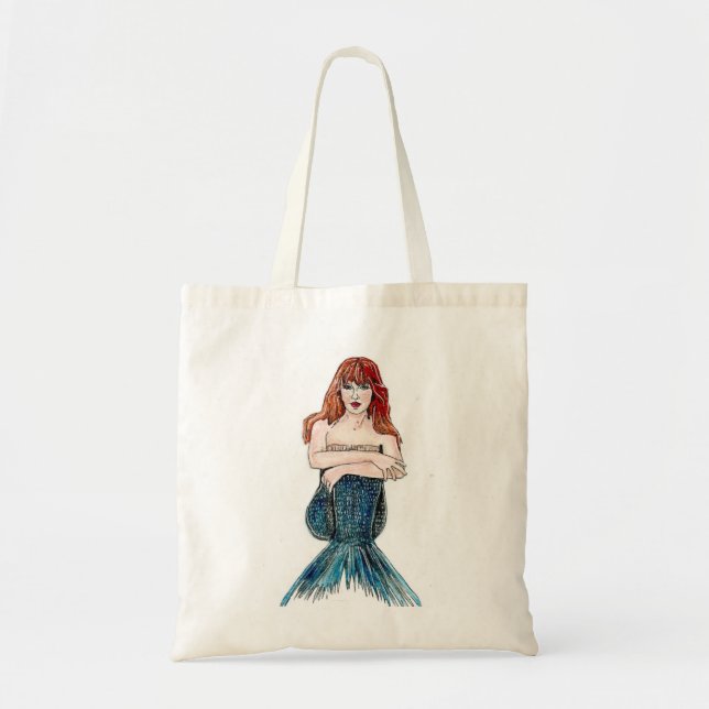 Bolso De Tela Tote del presupuesto de la sirena de FlyGirl (Frente)