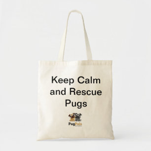 Bolso De Tela tote del presupuesto de PugPals, Inc.