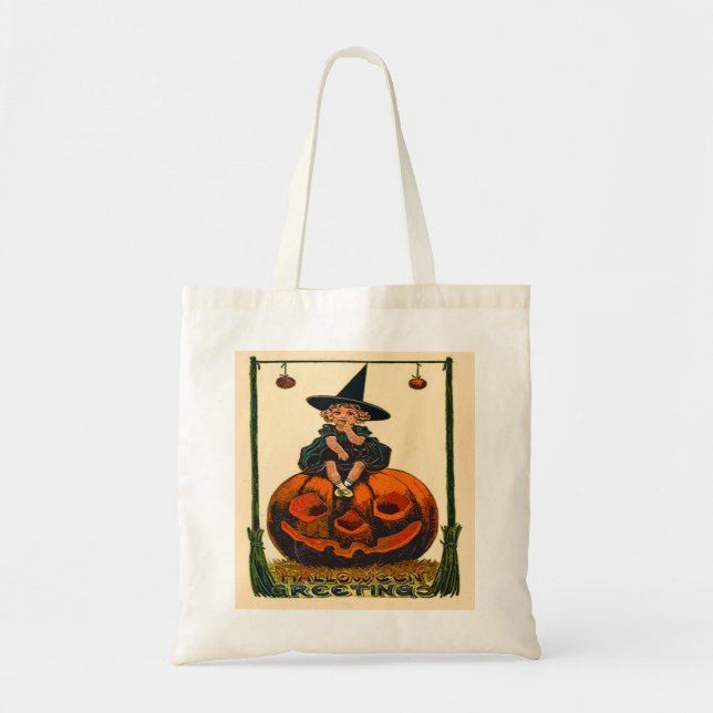 Bolso De Tela Tote del presupuesto del arte de Halloween del (Frente)