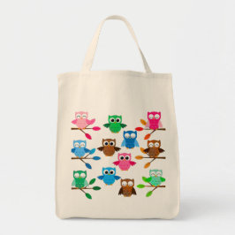 BOLSO DE TELA TOTE DEL PRESUPUESTO DEL BÚHO