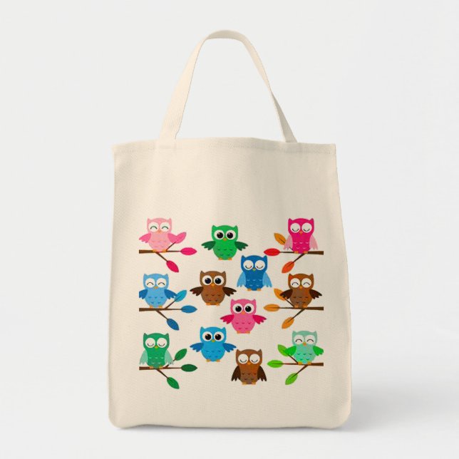 BOLSO DE TELA TOTE DEL PRESUPUESTO DEL BÚHO (Frente)