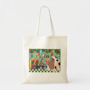 Bolso De Tela Tote del presupuesto del diseño del navidad