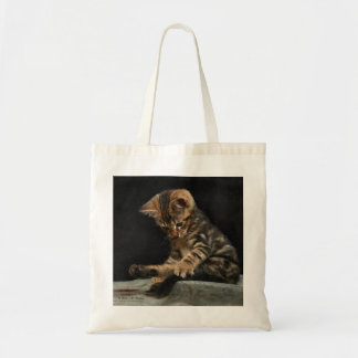 Bolso De Tela Tote del presupuesto del gatito