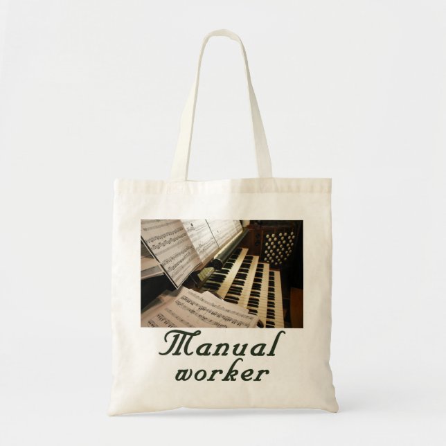 Bolso De Tela Tote del presupuesto del trabajador manual (Frente)