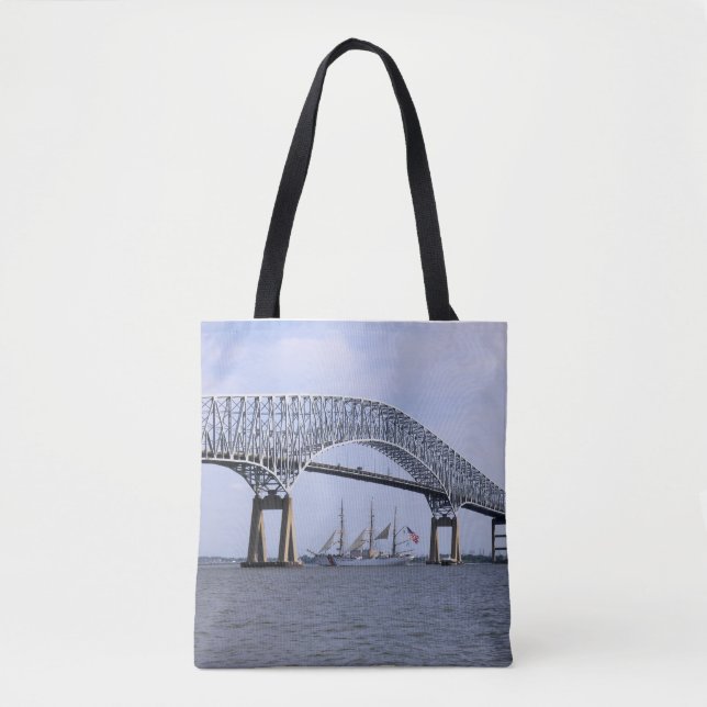 Bolso De Tela Tote del puente clave Francis Scott (Anverso)