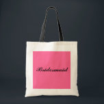 Bolso De Tela Tote del regalo de la dama de honor<br><div class="desc">Esto es un tote dulce del regalo de la dama de honor.  ¡Grande para los regalos para las señoras en el fiesta nupcial!</div>