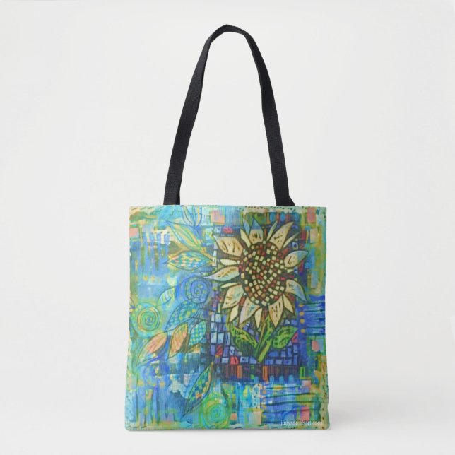 Bolso De Tela Tote del Sunflower Collage (Anverso)