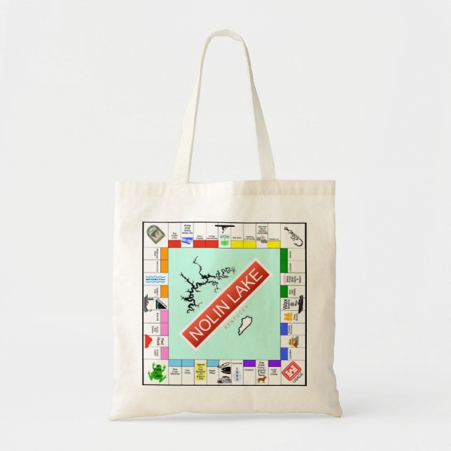 Bolso De Tela Tote del tablero de juego Nolin Lake (Frente)