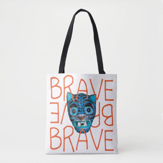 Bolso De Tela Tote del tigre valiente (Anverso)