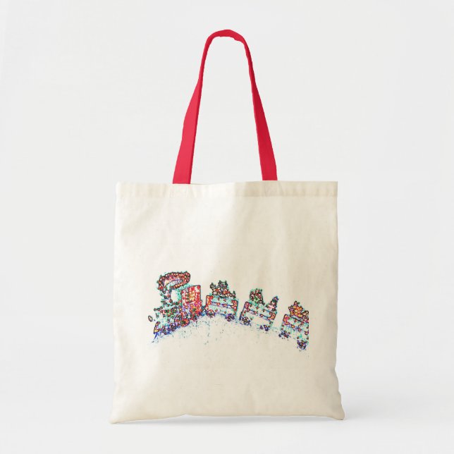 Bolso De Tela Tote del tren del navidad (Frente)