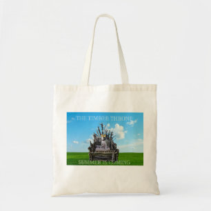 Bolso De Tela Tote del trono de la madera
