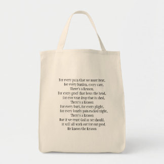 Bolso De Tela Tote del ultramarinos con el poema hermoso