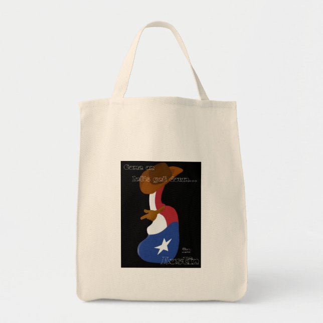 Bolso De Tela Tote del ultramarinos de Austin (Frente)