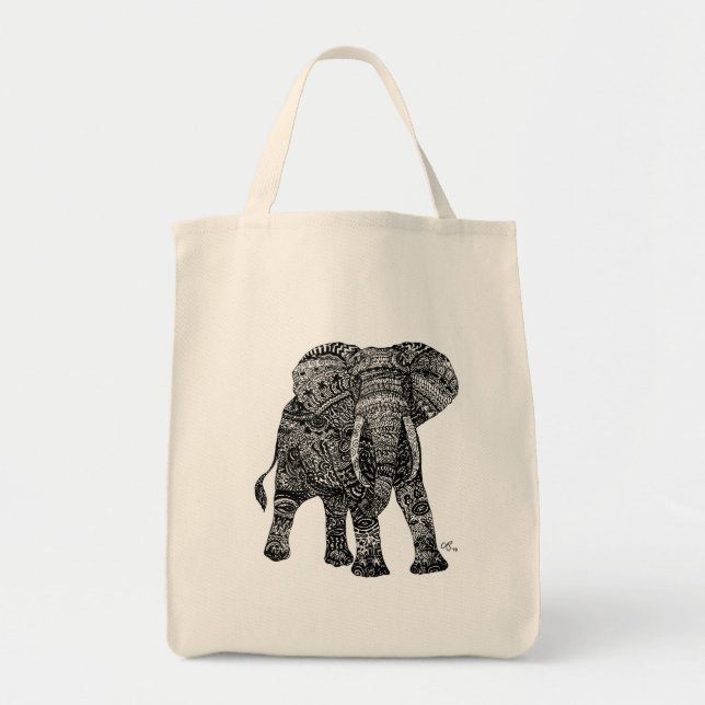 Bolso De Tela Tote del ultramarinos de Elephantastic (Frente)