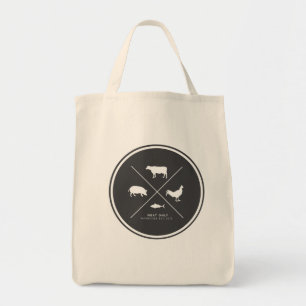 Bolso De Tela Tote del ultramarinos de la carne solamente