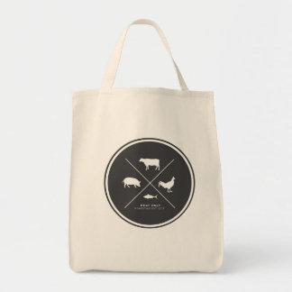 Bolso De Tela Tote del ultramarinos de la carne solamente