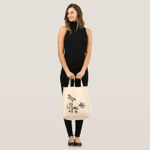 Bolso De Tela Tote del ultramarinos de la lona con diseños