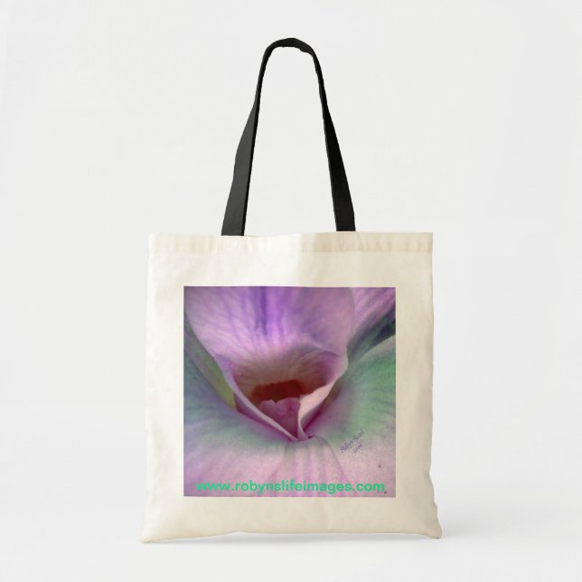 Bolso De Tela Tote del ultramarinos de la orquídea (Frente)