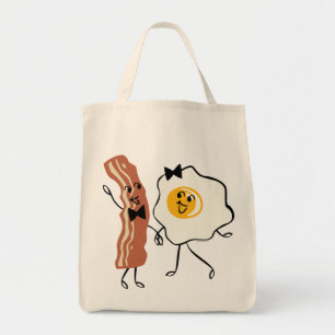 Bolso De Tela Tote del ultramarinos del amante del huevo de N