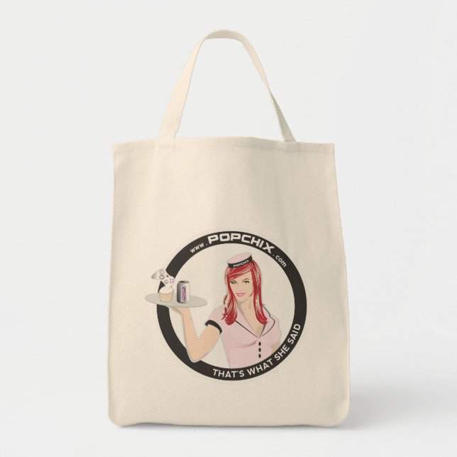 Bolso De Tela ¡Tote del ultramarinos del chica de PopChiX del (Frente)