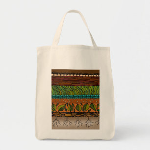 Bolso De Tela Tote del ultramarinos del ~ de los elementos de la