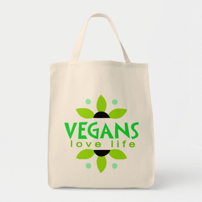 Bolso De Tela Tote del ultramarinos del vegano (Frente)