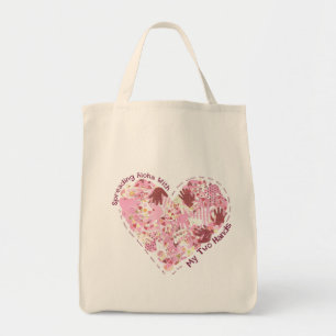 Bolso De Tela Tote del ultramarinos: Hawaiana de extensión (má