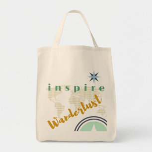 Bolso De Tela Tote del ultramarinos - inspire el Wanderlust -