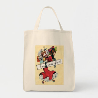 Bolso De Tela ¡Tote del ultramarinos - soy tan Outta aquí!