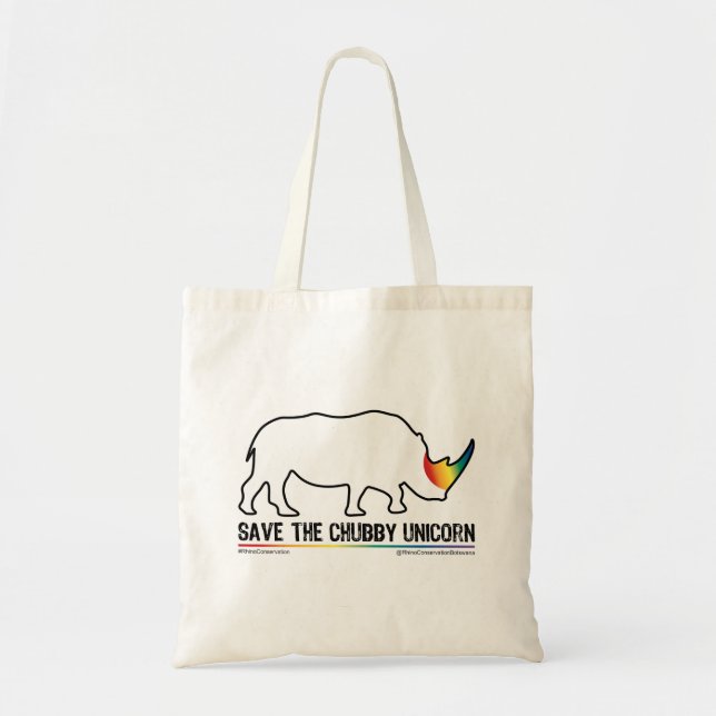 Bolso De Tela Tote del unicornio del arco iris (Frente)