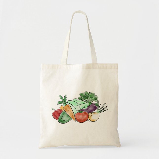 Bolso De Tela Tote del Veggie (Frente)