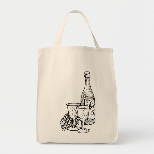 Bolso De Tela Tote del vino (Frente)