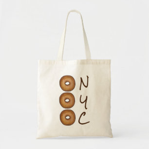 Bolso De Tela Tote Deli Foodie de NYC Plain Bagel New York City