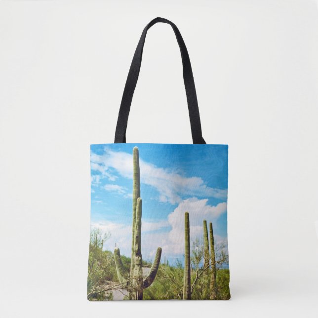 Bolso De Tela Tote Desert Cactus (Anverso)