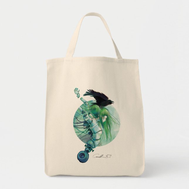 Bolso De Tela Tote desmontado del ultramarinos de los rasgones (Frente)