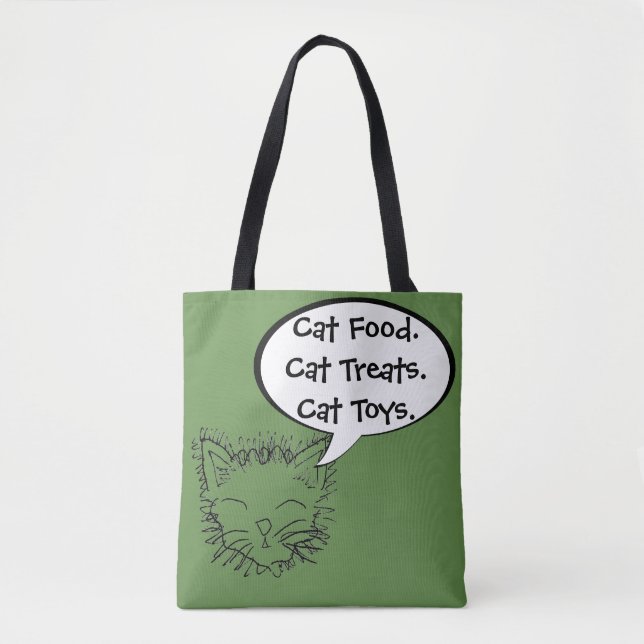 Bolso De Tela Tote divertido de las compras del gatito de los (Anverso)