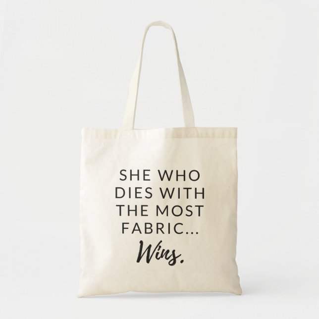 Bolso De Tela Tote divertido para los quilters (Frente)